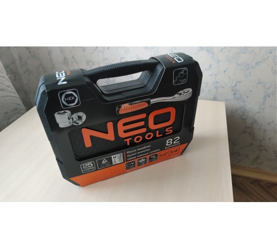 Сменные головки 82 шт. 1/2 1/4 CrV NEO Tools 08-672 17