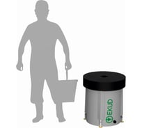 Емкость с крышкой EKUD 100 л, h=65см, металлические стойки, 100L651 EKUD100L651