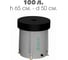 Емкость с крышкой EKUD 100 л, h=65см, металлические стойки, 100L651 EKUD100L651 4