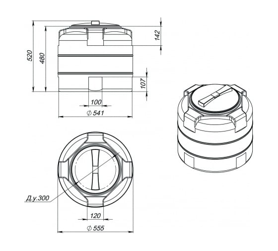 Рециклинговая емкость Экопром R T 100 107.0000.899.000