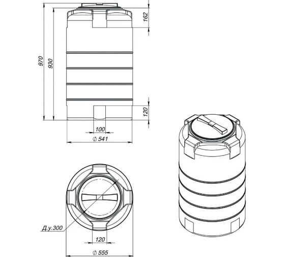 Рециклинговая емкость Экопром R T 200 107.0200.899.000