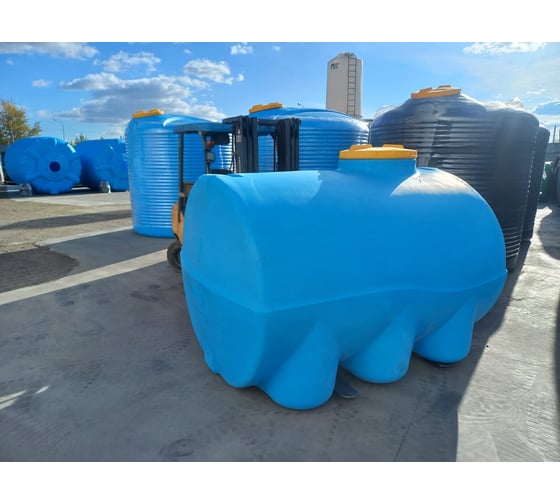 Горизонтальная ёмкость KSC 5000 л, синяя KSC-T-BLUE-5000