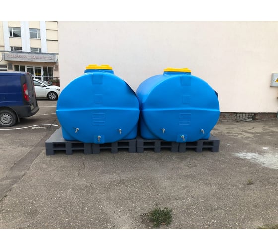 Горизонтальная ёмкость KSC 5000 л, синяя KSC-T-BLUE-5000