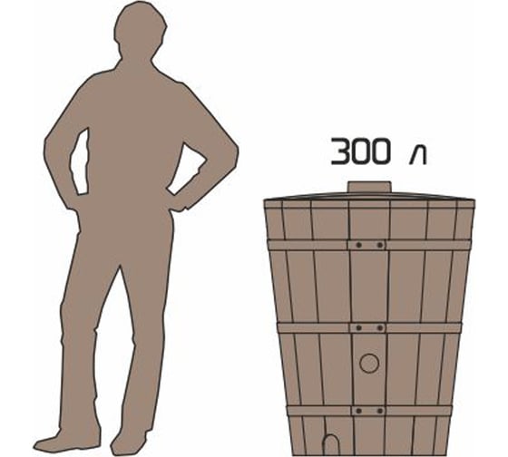 Садовая емкость KSC Рустик 300 л КSC-RS-300