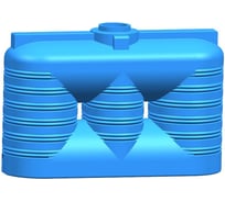 Прямоугольно-вертикальная емкость AQUAPLAST 2000л синий 4658790001668