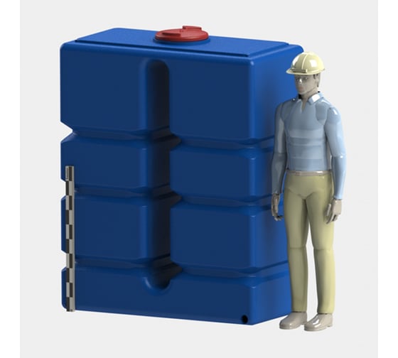 Емкость с крышкой Asplast ПВ1800Д EL-22P-CA-P1800L-DB