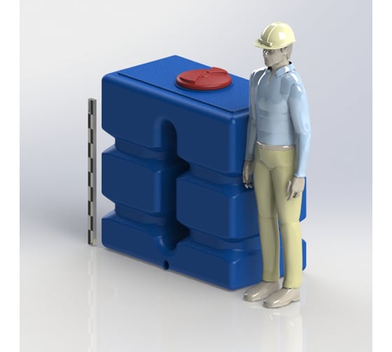 Емкость с крышкой Asplast П1000Д EL-22P-CA-P1000L-DB
