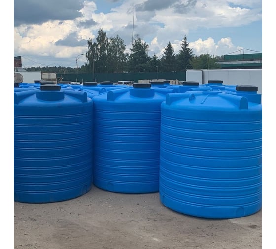 Овально-вертикальная емкость AQUAPLAST 10000 л, синяя 4630017951871