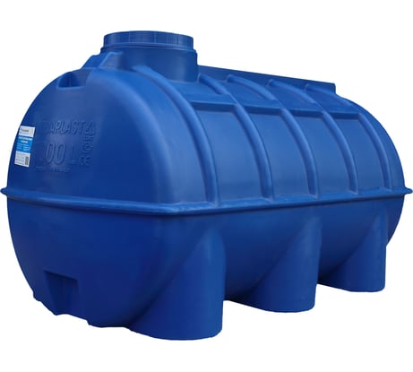Овально-горизонтальная емкость AQUAPLAST 1000 л, синяя 4630017951949