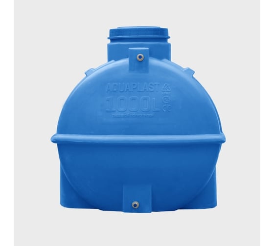 Овально-горизонтальная емкость AQUAPLAST 1000 л, синяя 4630017951949