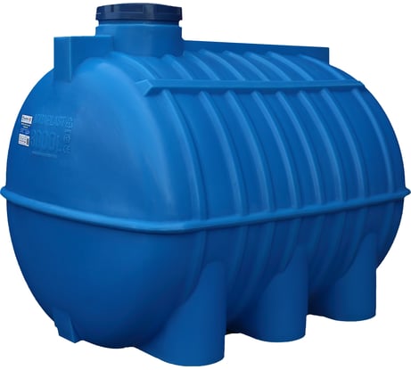 Овально-горизонтальная емкость AQUAPLAST 3000 л, синяя 4630017951963
