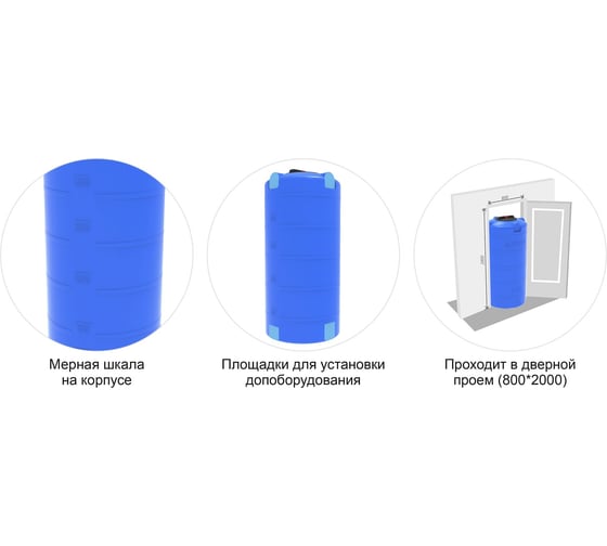 Емкость A 200 синяя Экопром 10113.0200.601.000