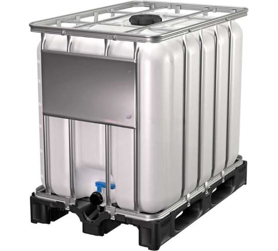 Емкость (еврокуб) BigTara ref 600 л, чистая пропаренная, 1 тэн (поддон металл/пластик ref) CN747-1RR 1