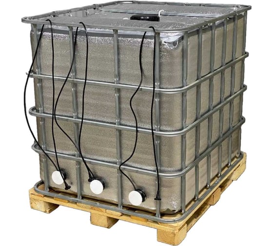 Еврокуб BigTara ref 1000 л, пропаренный, с подогревом 3 тэна и утеплением (поддон дерево ref) CN405RR 1
