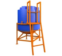 Емкость Бункер 1000л в обрешетке Polyteam PT-B1000MK