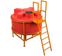 Бункер усиленный 3000л в обрешетке Polyteam PT-B3000UMK