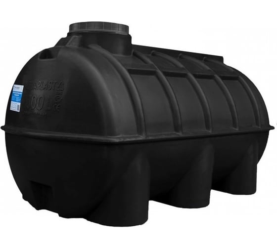 Овально-горизонтальный бак AQUAPLAST 300л, черный 4658790080526