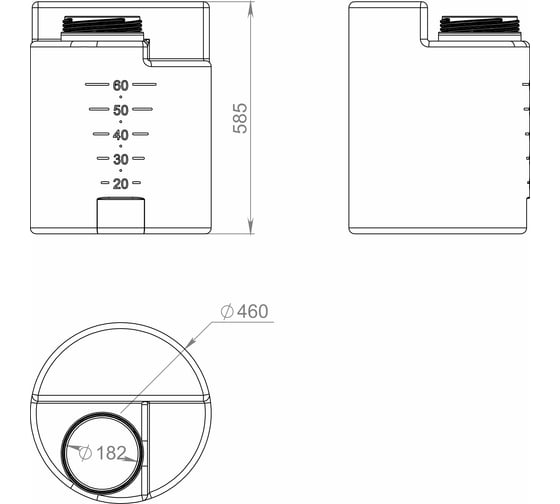 Дозировочная емкость ПолиТим 60 л PT-DK60