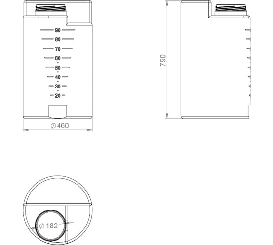 Дозировочная емкость ПолиТим 100 л PT-DK100