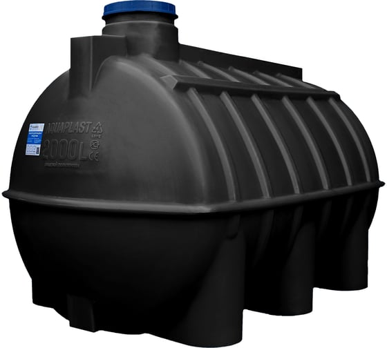 Овально-горизонтальный бак 3000л черный AQUAPLAST 4650017955297