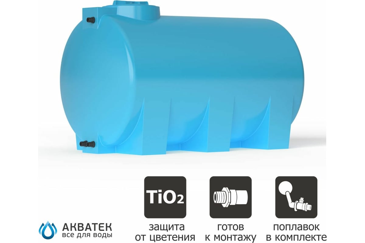 Бак для воды с поплавком Акватек ATH 1000 синий 0-16-2231 - выгодная ...