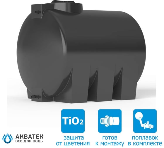 Бак для воды с поплавком Акватек PATH 1500 черный 2-16-3020