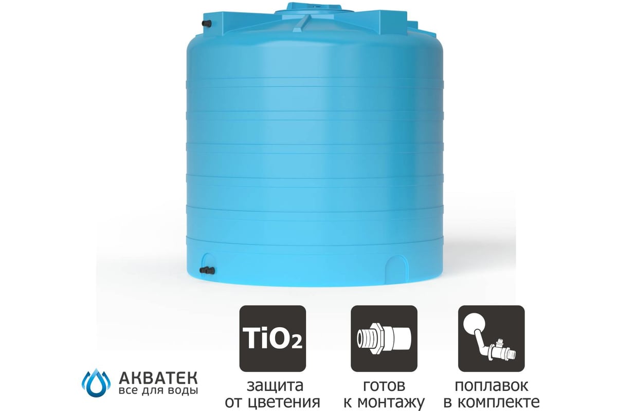 Бак для воды с поплавком Акватек ATV 1000 синий 0-16-1556 - выгодная ...