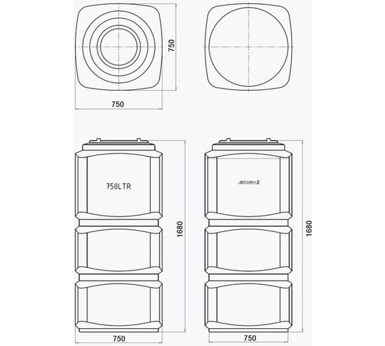 Емкость STERH VERT P750 blue 531344