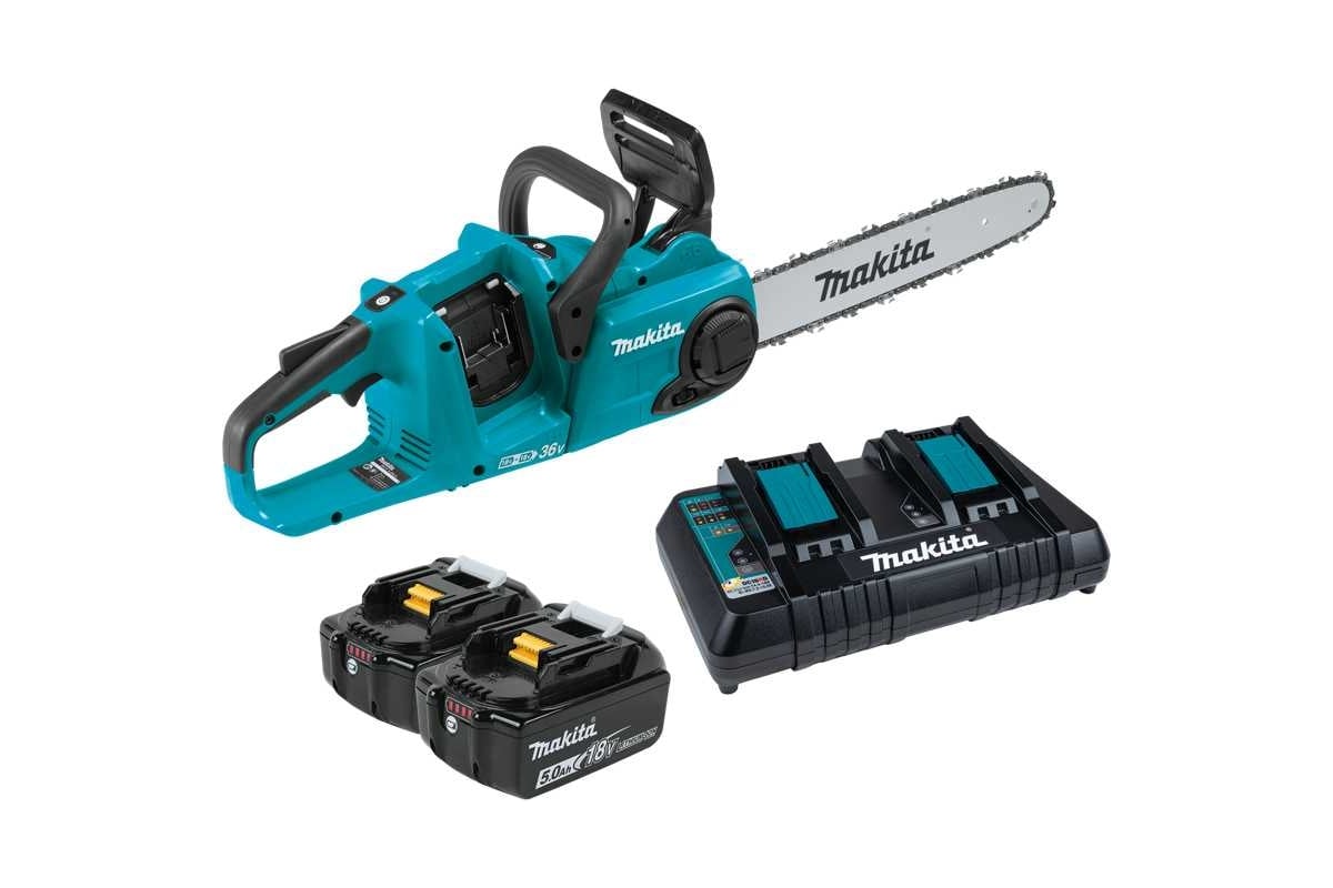 Пила цепная аккумуляторная Makita LXT BL 2x18 В, 14