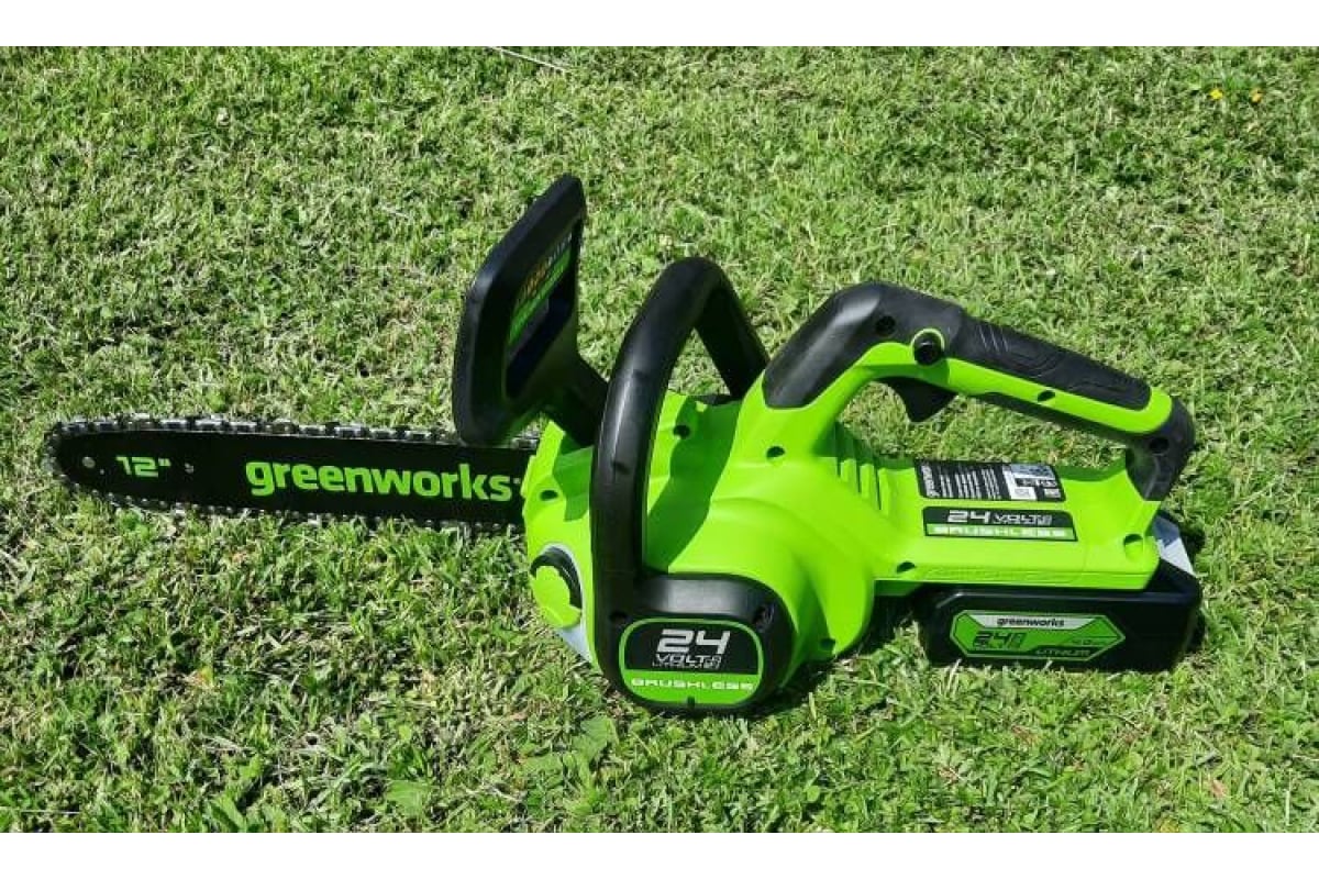 Цепная аккумуляторная пила GreenWorks GD24CS30 24 В 2007007 - выгодная ...