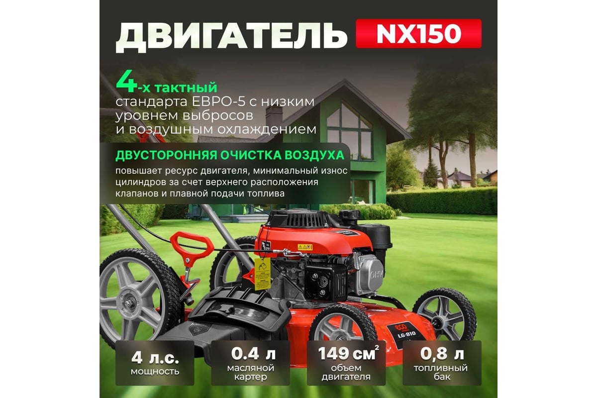 Газонокосилка бензиновая ECO LG-810 EC3410-2 - выгодная цена, отзывы ...