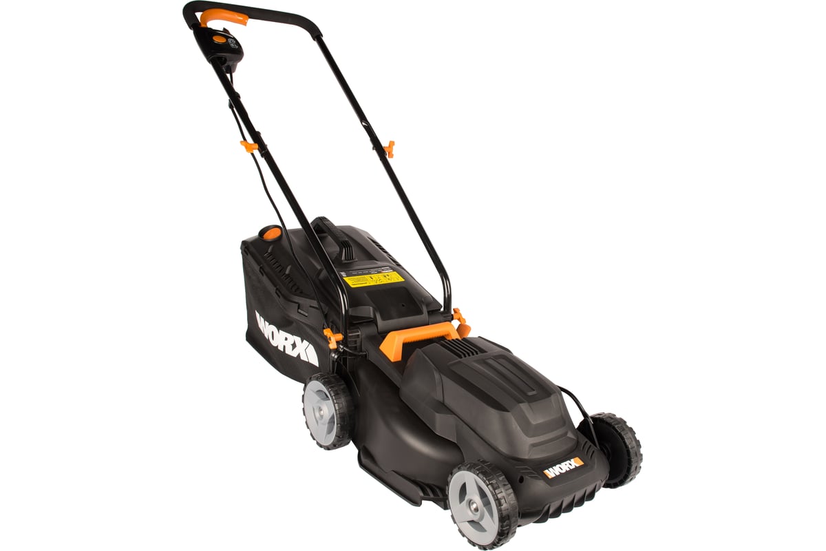 Электрическая газонокосилка WORX 1200Вт, 34 см WG713E - выгодная цена,  отзывы, характеристики, фото - купить в Москве и РФ