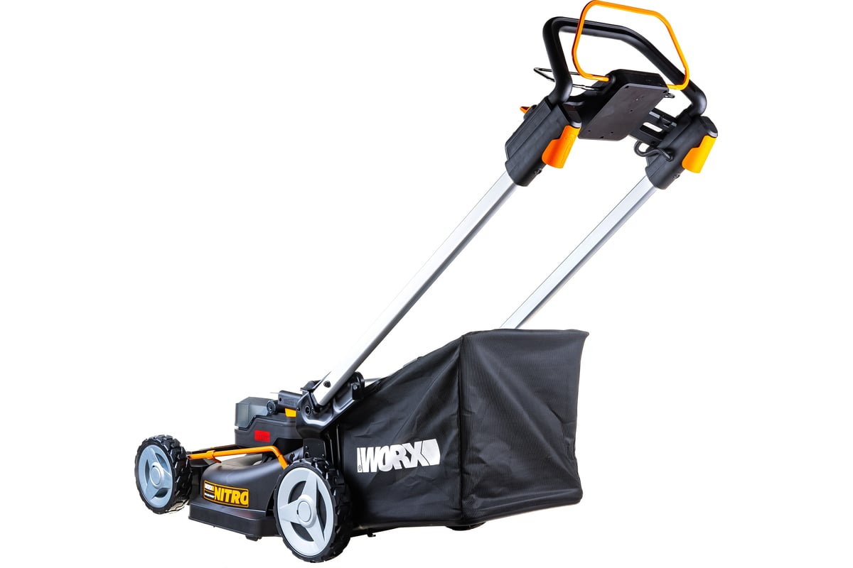 Газонокосилка аккумуляторная Worx WG749E самоходная, бесщеточная