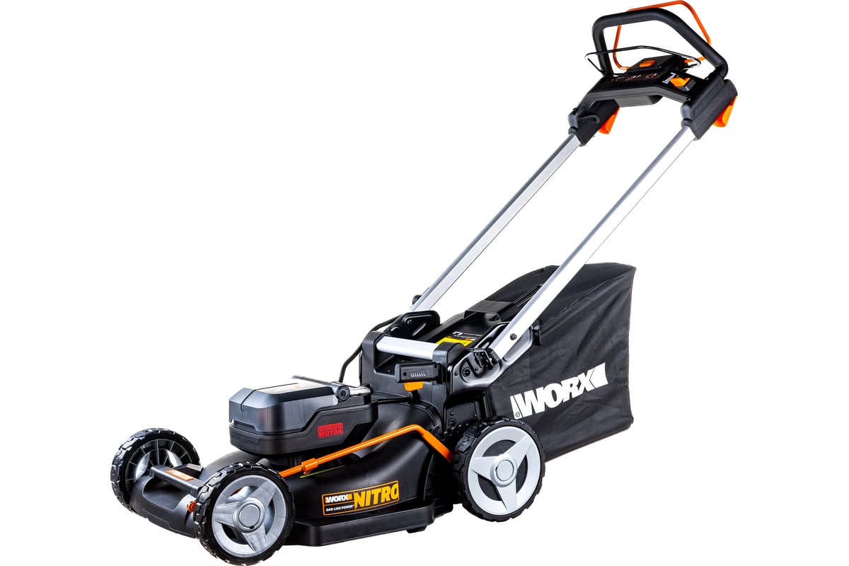 Газонокосилка аккумуляторная Worx WG749E самоходная, бесщеточная