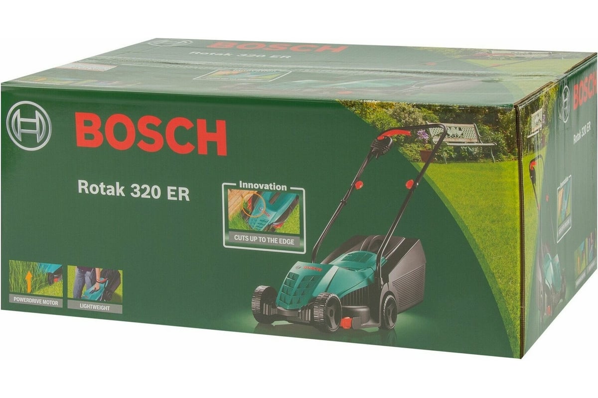 Электрическая газонокосилка Bosch Rotak 320 ER 06008A600A - выгодная .