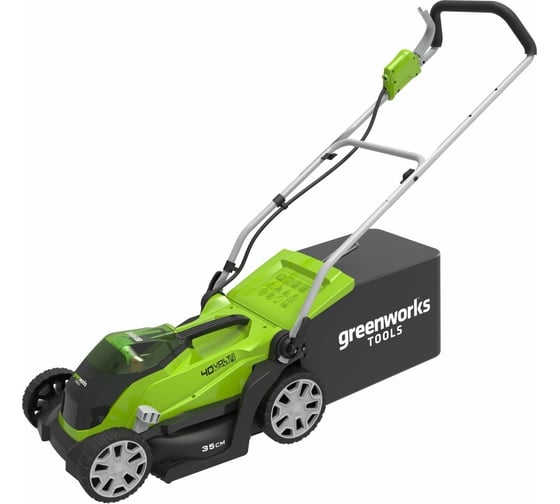 Аккумуляторная газонокосилка Greenworks G40LM35 - выгодная цена, отзывы, характеристики, 2 видео, фото - купить в Москве и РФ