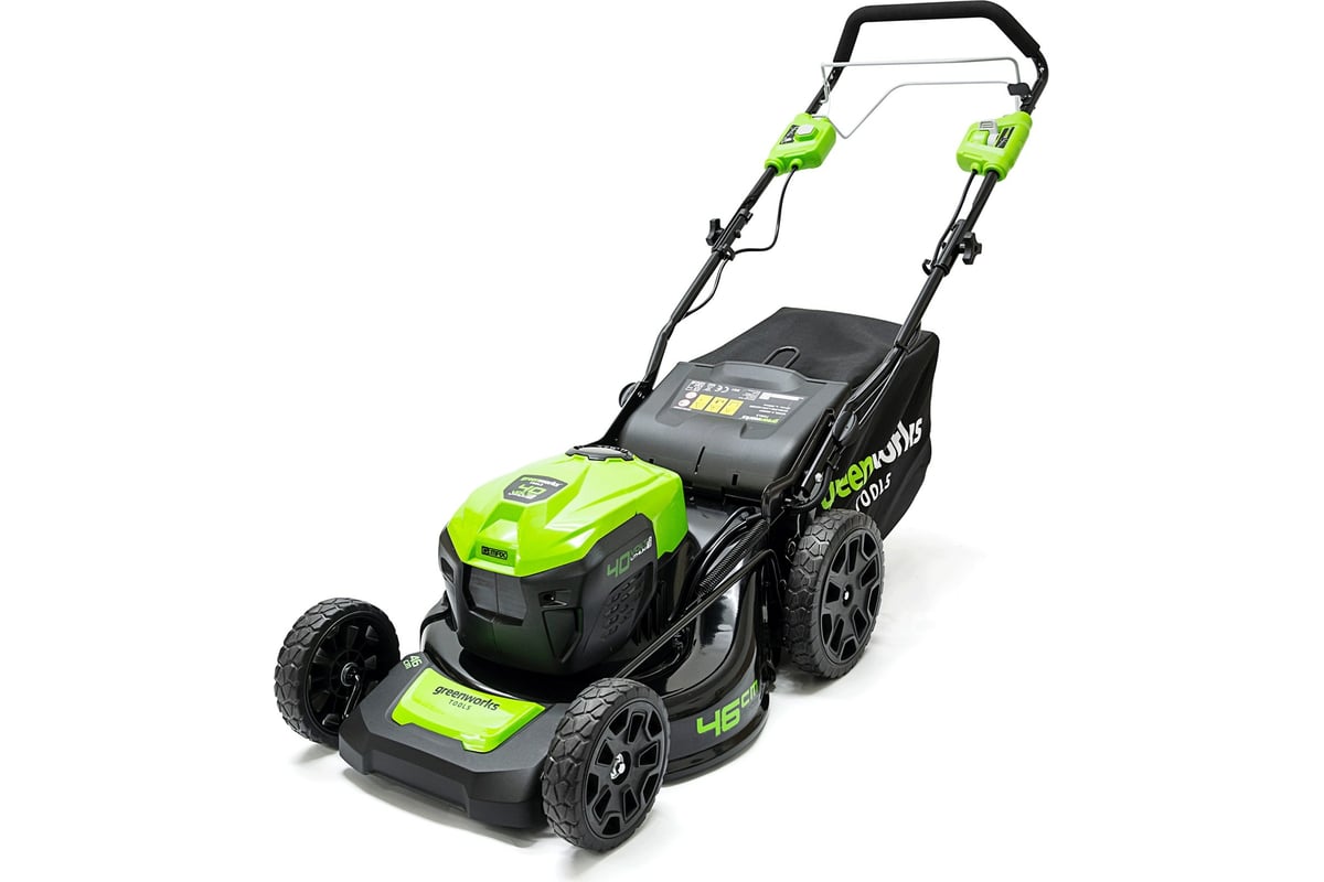 Газонокосилка GreenWorks 40V G-Max GD40LM46SP без АКБ и ЗУ 2506807 -  выгодная цена, отзывы, характеристики, фото - купить в Москве и РФ