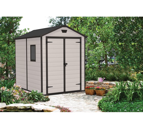 Хозяйственный блок Keter Manor Pent 6х8 DD бежевый 255140 1