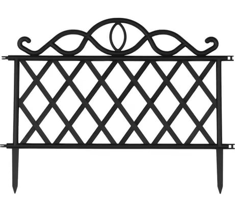 Садовый забор ВПМ чёрный, 11 шт 6191343