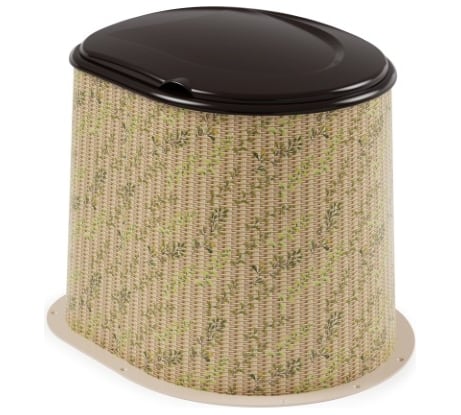 Дачный туалет ЗПИ Альтернатива Плетенка декор М3025