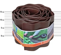 Бордюрная лента Протэкт ГОФРА, 9 м, коричневый Б-15/9 кор