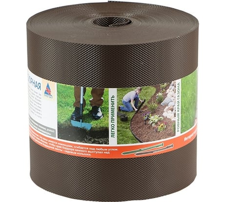 Бордюрная лента Протэкт 30 м, коричневая Б-20/30 кор