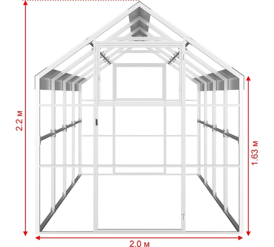 Каркас АКТИВАГРО.РФ Ударница англичанка 40x20 мм, 2x4 м, шаг 0.65 м 198