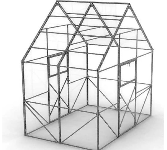 Теплица AGRUS Гренландия 3x4х3.2, каркас оцинкованная, краб, шаг 1м DGr3x4ш1,0
