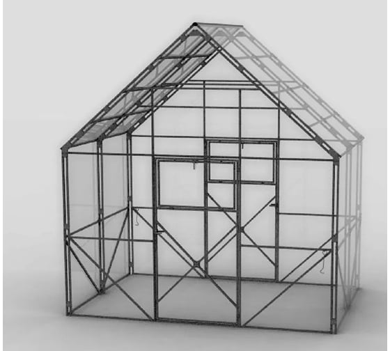 Теплица AGRUS Гренландия 3x4х3.2, каркас оцинкованная, краб, шаг 1м DGr3x4ш1,0
