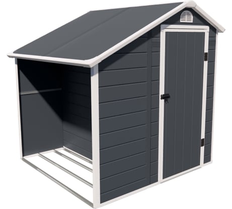 Сарай Wotex Storage-02-3, серый с белым, 204х192х204 см 2041923