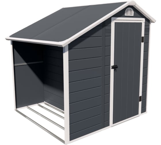 Сарай Wotex Storage-02-3, серый с белым, 204х192х204 см 2041923
