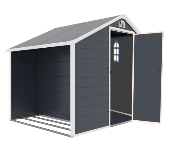 Сарай Wotex Storage-02-3, серый с белым, 204х192х204 см 2041923