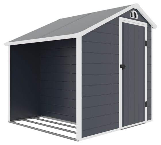 Сарай Wotex Storage-02-3, серый с белым, 204х192х204 см 2041923