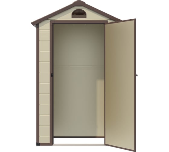 Сарай Wotex Storage-01-1, бежевый с коричневым, 134х104х204 см 1341041